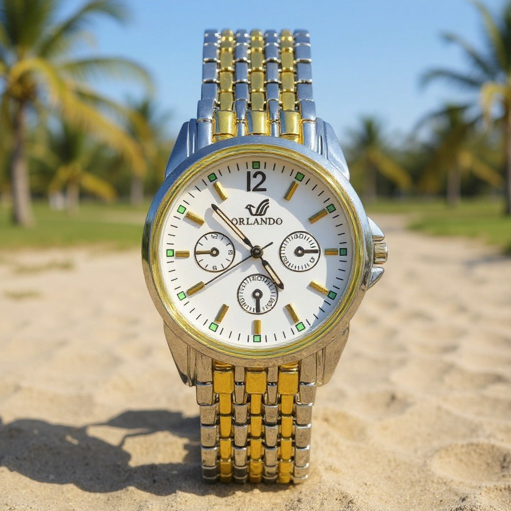 Montre Femme Luxe Bicolore