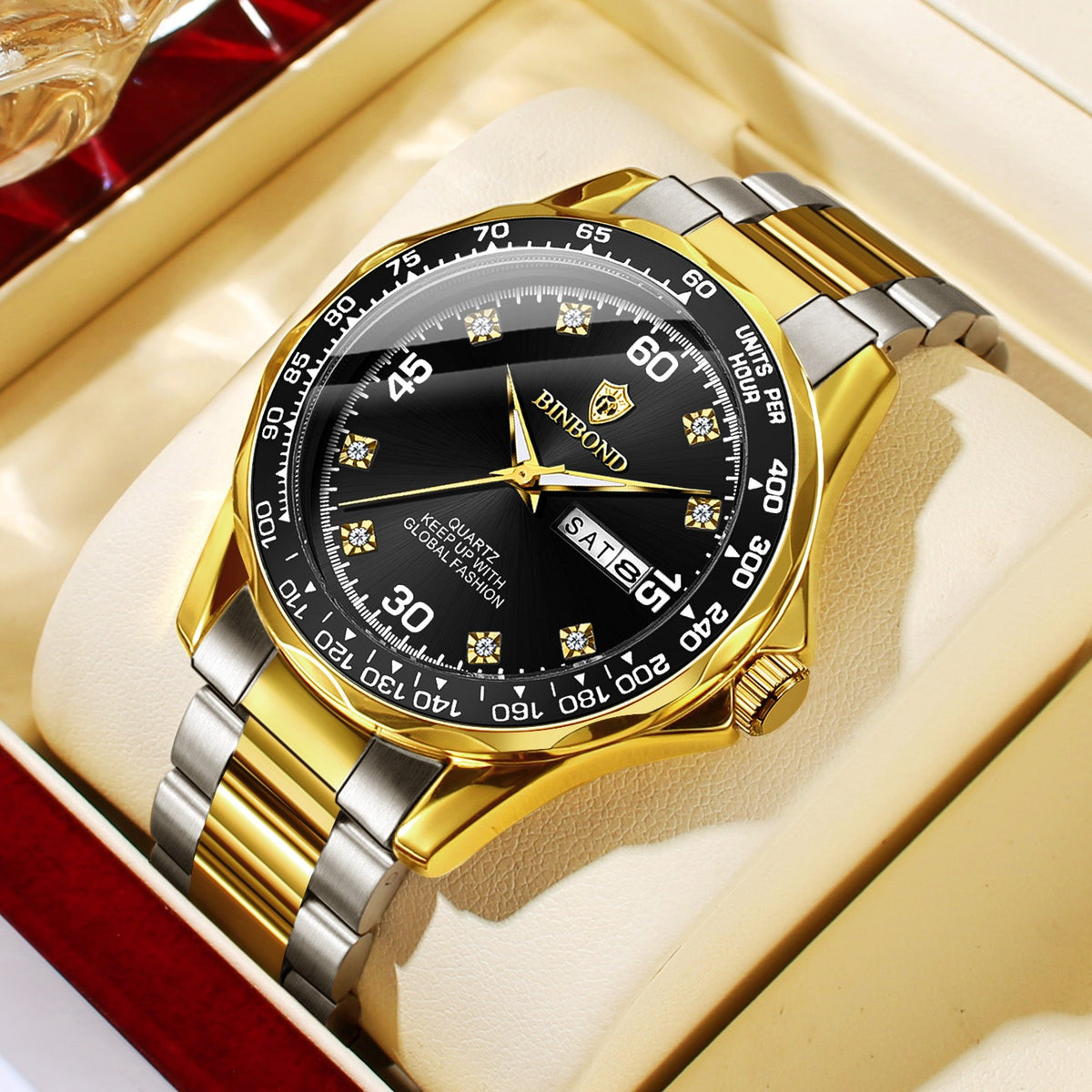 Binbond montre-bracelet à Quartz de luxe