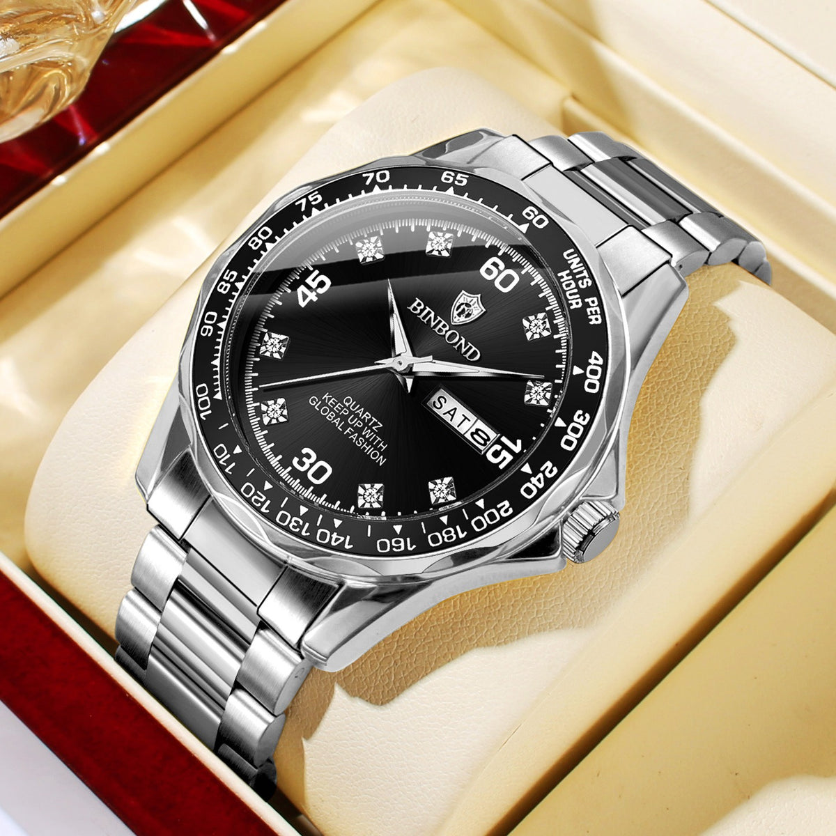 Binbond montre-bracelet à Quartz de luxe